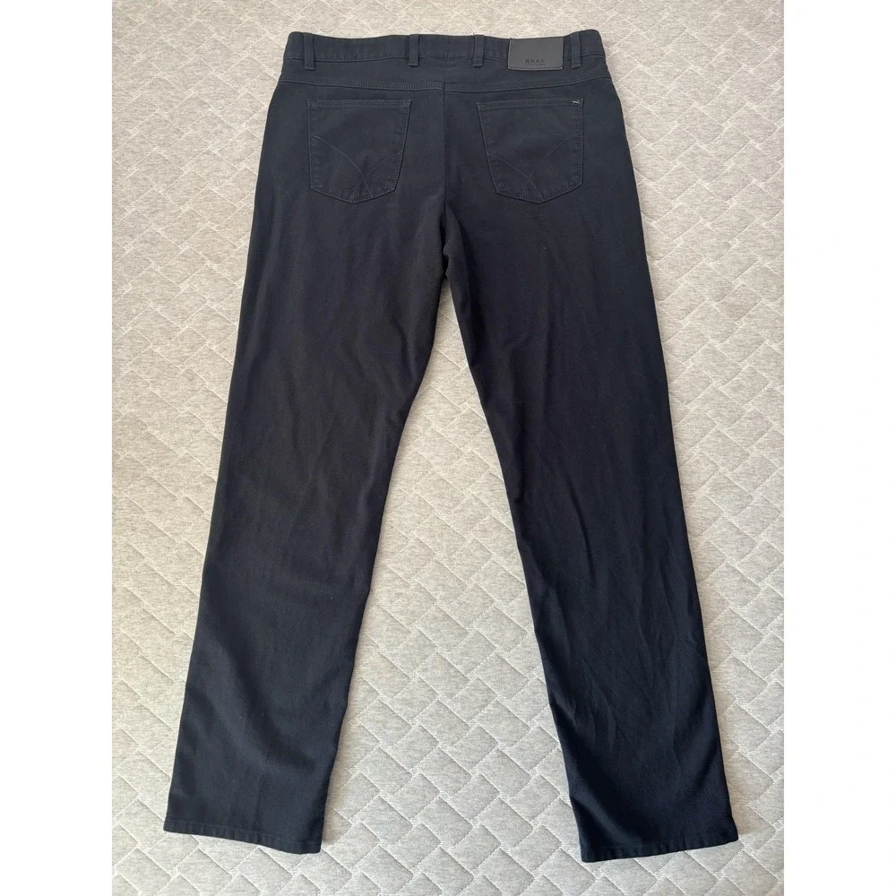 Brax Pants‎ Mens 38x34 Black Cooper Fancy Regular Fit 5 Pocket Chino Office
